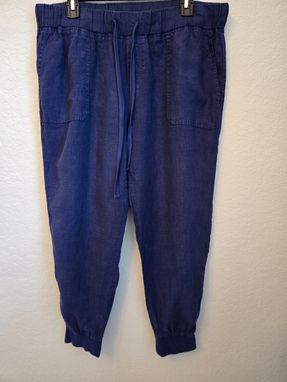 Caslon Navy Blue Linen Joggers